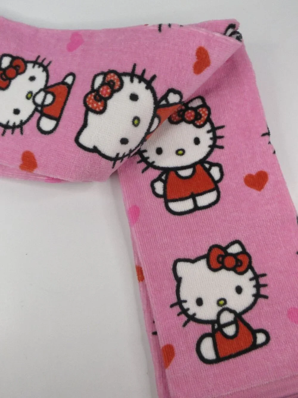 Hello Kitty Hand Towel Set 2 Pack 100% Cotton Sanrio Pink 15